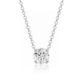 Created with Swarovski® Zirconia 10K Gold Solitaire Pendant