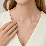 Created with Swarovski® Zirconia 10K Gold Solitaire Pendant