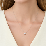 Created with Swarovski® Zirconia 10K Gold Solitaire Pendant
