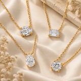 Created with Swarovski® Zirconia 10K Gold Pear Solitaire Pendant