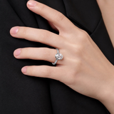 10K Solid Gold Oval Cut Cubic Zirconia Engagement Ring