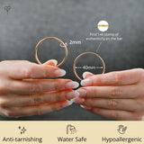 2MM Tube Endless Hoops in 14K Yellow Gold