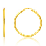 2MM Tube Classic Hoops in 14K Gold