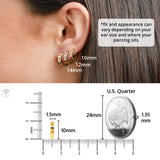 Round the Clock Flat Huggies in 14k Yellow Gold