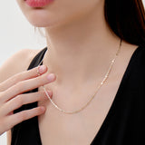 Lucca 2mm Tricolor Mirror Valentino Chain in 14k Gold