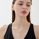Isola 2.2mm Two-Tone Figaro Chain in 14k Gold