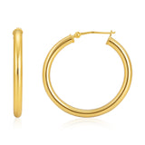 3MM Tube Classic Hoops in 14K Gold