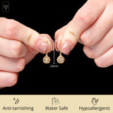Lattice Heart Dangles in 14k Gold