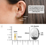 Round the Clock Flat Huggies in 14k Yellow Gold