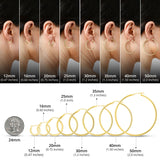 2MM Tube Classic Hoops in 14K Gold