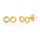 Infinity Studs in 14k Gold