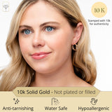 Axis Two-Tone Hoops in 10k Gold