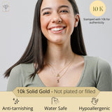 Miniature Initial Necklace in 10k Gold