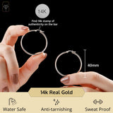 2MM Tube Classic Hoops in 14K Gold