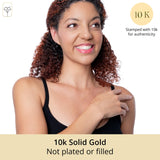 Golden Dew Lab Diamond Multi Station Necklace in 10k Gold