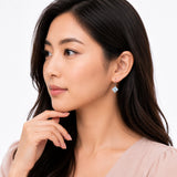 7MM Princess Cut Drop Earrings in 925 Silver