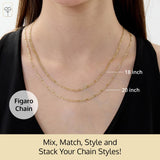 Siena 2.3mm Two-Tone Mariner Chain in 14k Gold
