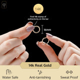 2MM Tube Classic Hoops in 14K Gold