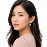 7MM Princess Cut Drop Earrings in 925 Silver