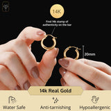 3MM Tube Classic Hoops in 14K Gold
