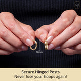 Bold 3mm Click-Top Hoops in 10k Gold