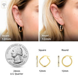 Balance Two-Tone Hoops in 14k Gold