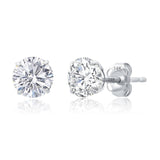 Classic 6mm Gemstone Round Stud Earrings in 14K Gold