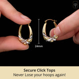 Balance Two-Tone Hoops in 14k Gold