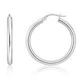 3MM Tube Classic Hoops in 14K Gold