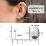 Round the Clock Flat Huggies in 14k Yellow Gold