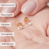 Everyday Solitaire Lab Diamond Studs in 14k Gold, IGI Certified