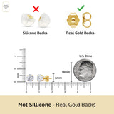 Classic 6mm Gemstone Round Stud Earrings in 14K Gold