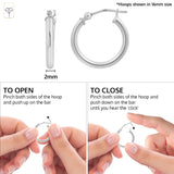 2MM Tube Classic Hoops in 14K Gold