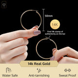2MM Tube Classic Hoops in 14K Gold