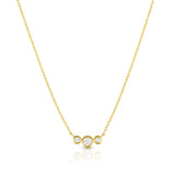 Golden Dew Lab Diamond Multi Station Necklace in 10k Gold