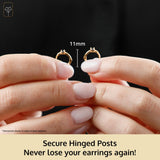 Mini Solitaire Huggie Hoops in 14K Yellow Gold