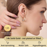 Balance Two-Tone Hoops in 14k Gold
