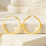Classic Square Tubed Hoop Earrings in 14K gold