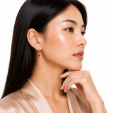 7MM Princess Cut Drop Earrings in 925 Silver