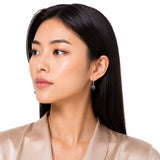 7MM Princess Cut Drop Earrings in 925 Silver