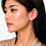 7MM Princess Cut Drop Earrings in 925 Silver