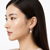 Halo Birthstone Dangle Earrings in 925 Silver