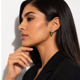 20MM Oval Birthstone Hoops in 925 Silver
