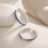 25MM Inside-Out Hoops in 925 Silver