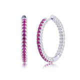 25MM Inside-Out Hoops in 925 Silver