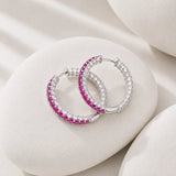 25MM Inside-Out Hoops in 925 Silver