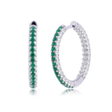 25MM Inside-Out Hoops in 925 Silver