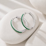 25MM Inside-Out Hoops in 925 Silver