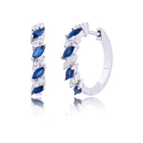 20MM Marquise Hoops  in 925 Silver