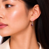 7MM Princess Cut Drop Earrings in 925 Silver